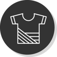 Shirt Glyph Due Circle Icon Design vector