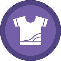 Shirt Glyph Due Circle Icon Design vector