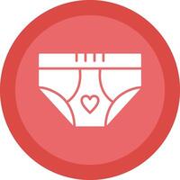 Underwear Glyph Due Circle Icon Design vector