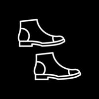 Boots Line Inverted Icon Design vector