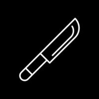 Knife Line Inverted Icon Design vector