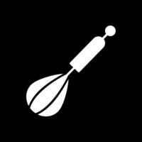 Whisk Glyph Inverted Icon Design vector