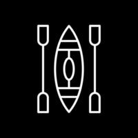 Canoe Line Inverted Icon Design vector