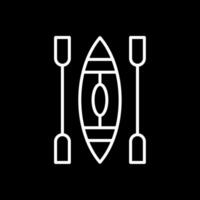 Canoe Line Inverted Icon Design vector