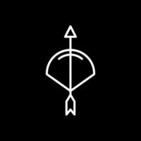 Archery Line Inverted Icon Design vector