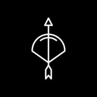 Archery Line Inverted Icon Design vector