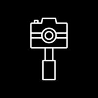 Underwater Camera Line Inverted Icon Design vector