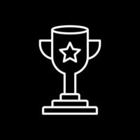 Trophy Line Inverted Icon Design vector