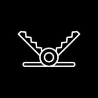 Trap Line Inverted Icon Design vector