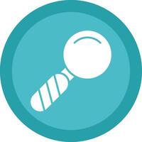 Magnifier Glyph Due Circle Icon Design vector