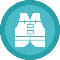 Life Vest Glyph Due Circle Icon Design vector