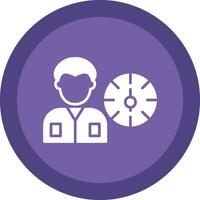 Working Hours Glyph Due Circle Icon Design vector