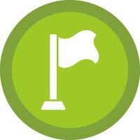 Flag Glyph Due Circle Icon Design vector