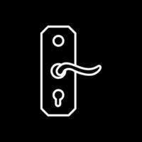 Door Handle Line Inverted Icon Design vector