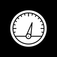 Gauge Glyph Inverted Icon Design vector