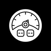 Gauge Glyph Inverted Icon Design vector