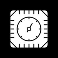 Gauge Glyph Inverted Icon Design vector