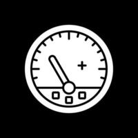 Gauge Glyph Inverted Icon Design vector