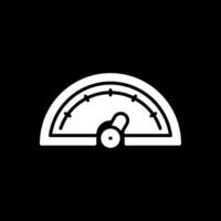 Gauge Glyph Inverted Icon Design vector