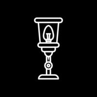 Lamp Line Inverted Icon Design vector