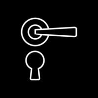 Door Handle Line Inverted Icon Design vector