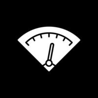 Gauge Glyph Inverted Icon Design vector