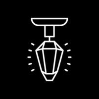 Street Light Line Inverted Icon Design vector