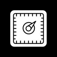 Gauge Glyph Inverted Icon Design vector