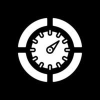 Dial Glyph Inverted Icon Design vector