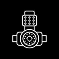 Head Light Line Inverted Icon Design vector