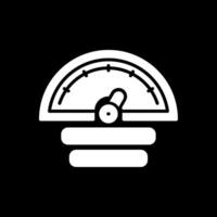 Pressure Gauge Glyph Inverted Icon Design vector