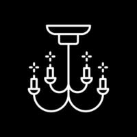 Chandelier Line Inverted Icon Design vector