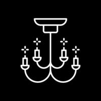 Chandelier Line Inverted Icon Design vector