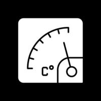 Gauge Glyph Inverted Icon Design vector