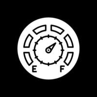 Gauge Glyph Inverted Icon Design vector