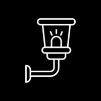 Street Light Line Inverted Icon Design vector