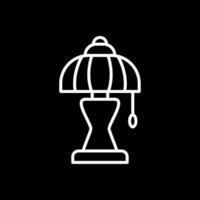 Lamp Line Inverted Icon Design vector