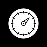 Pressure Gauge Glyph Inverted Icon Design vector