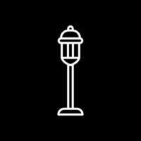 Street Light Line Inverted Icon Design vector