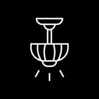 Lamp Line Inverted Icon Design vector