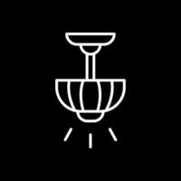 Lamp Line Inverted Icon Design vector