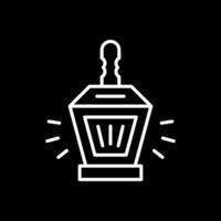 Street Light Line Inverted Icon Design vector