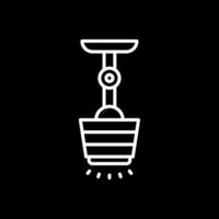 lámpara línea invertido icono diseño vector