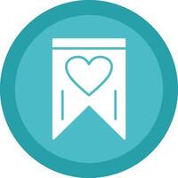 Favourite Glyph Due Circle Icon Design vector