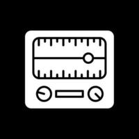 Dial Glyph Inverted Icon Design vector