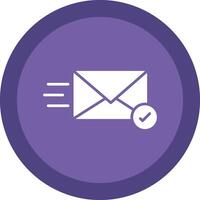 Email Glyph Due Circle Icon Design vector