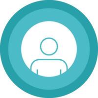 User Glyph Due Circle Icon Design vector