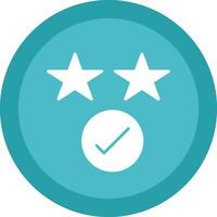Rating Glyph Due Circle Icon Design vector