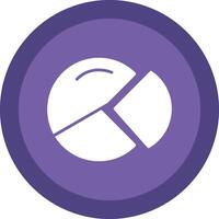 Pie Chart Glyph Due Circle Icon Design vector
