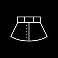 Skirt Line Inverted Icon Design vector